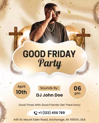 Good Friday Celebration Party Flyer Template