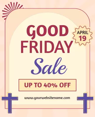 Good Friday Discount Sale Flyer Template