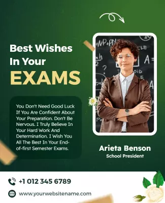 Good Luck Exam Wishes Flyer Template
