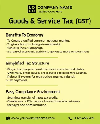Goods and Service Tax Information Flyer Template