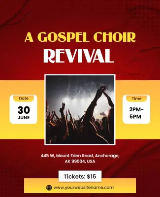 Gospel Choir Revival Event Flyer Template