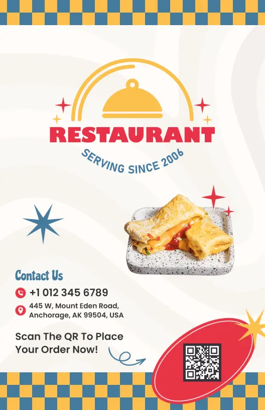 Gourmet Breakfast and Brunch Restaurant Menu Template
