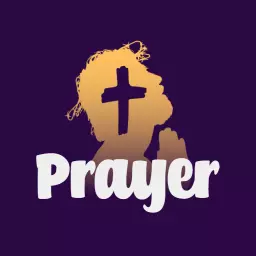 Graceful Silhouette of Prayer with Cross Symbol Logo Template
