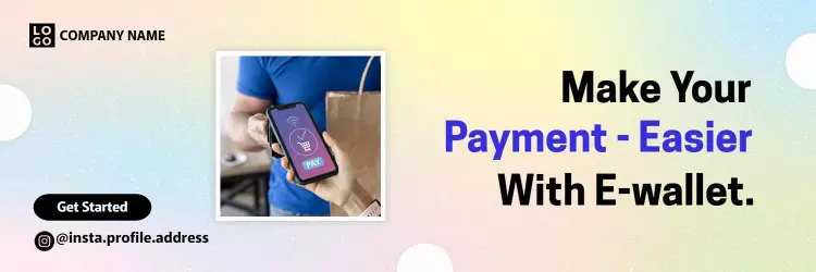 Gradient Background Advertising E-Wallet Payment Twitter Banner Template