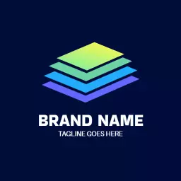 Gradient Stack of Colorful Tiles Showcasing Modern Design Logo Template