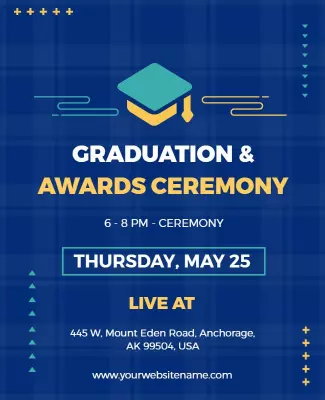 Graduation and Awards Ceremony Announcement Flyer Template