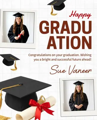 Graduation Celebration Announcement Poster Template