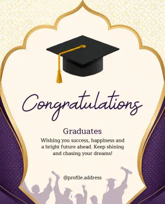 Graduation Celebration Congratulations Poster Template