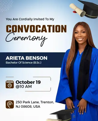Graduation Convocation Invitation Ceremony Flyer Template