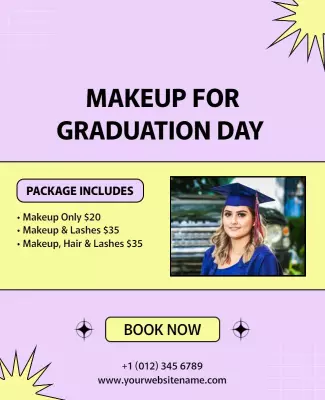 Graduation Day Makeup Services Flyer Template