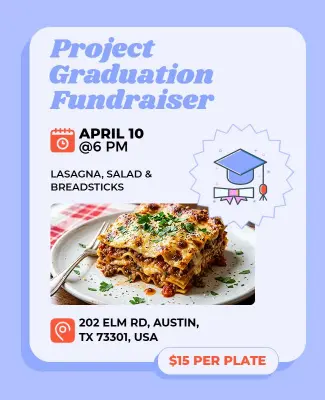 Graduation Event Fundraiser Flyer Template