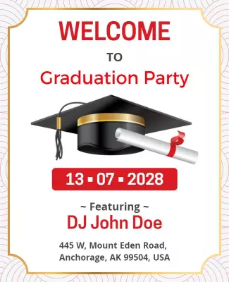 Graduation Party Celebration Event Flyer Template