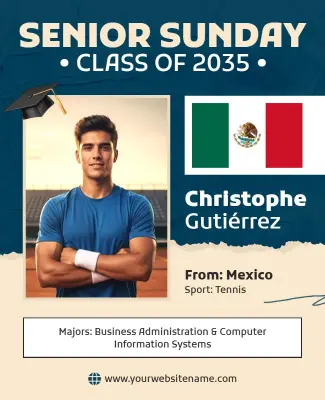 Graduation Senior Sunday Flyer Template