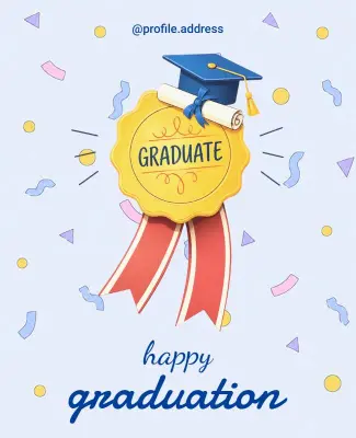 Graduation Wishes Poster Template