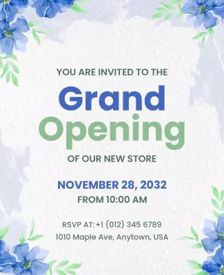 Grand Opening Celebration Invitation Flyer Template