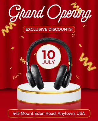 Grand Opening Electronics Store Flyer Template