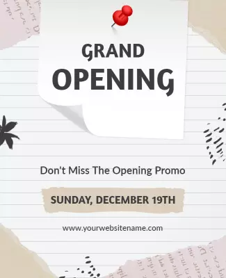 Chic Culinary Grand Opening Promotional Event Flyer Template
