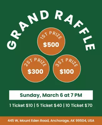 Grand Raffle Event Flyer Template