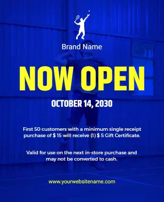 Grand Store Opening Promotion Flyer Template