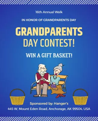 Grandparents Day Contest Event Flyer Template