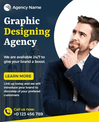 Graphic Design Agency Promotion Flyer Template
