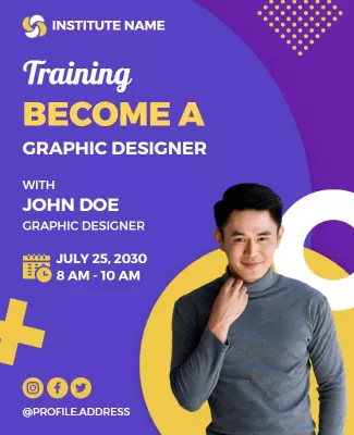 Graphic Design Training Workshop Flyer Template