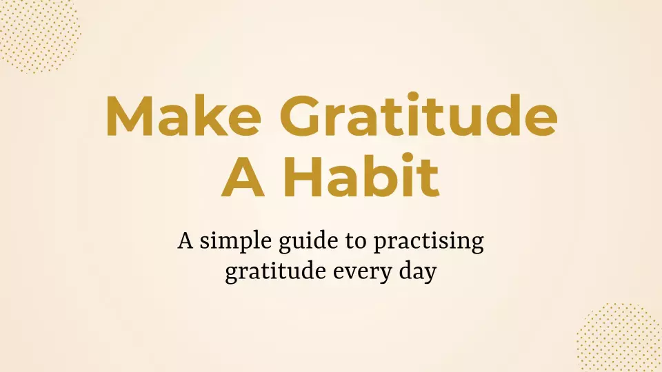 Grateful Gold Positive Affirmation Keynote Presentation Template