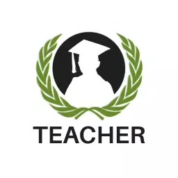 Green and Black Crest Design Celebrating Teacher Excellence Logo Template