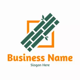 Green and Orange Sugarcane Themed Business Logo Template