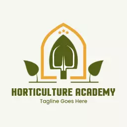 Green and Yellow Curation of Plant Knowledge Logo Template