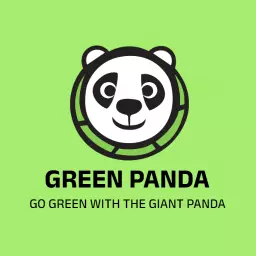 Green Background Featuring a Playful Panda Logo Template