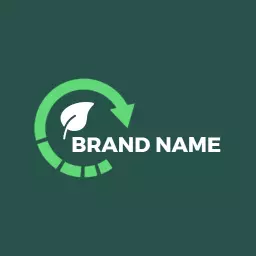 Green Circular Design Focused on Sustainable Recycle Logo Template