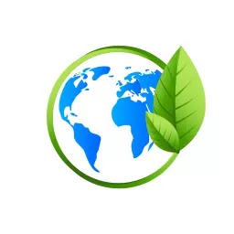 Green Earth and Leaf Design Promoting Eco Friendly Practices Logo Template