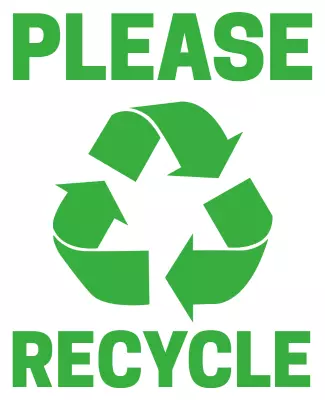 Green Eco-Friendly Please Recycle Awareness Poster Template