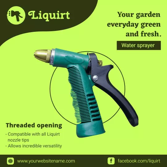 Green Ergonomic Water Sprayer for Gardening Ad Template
