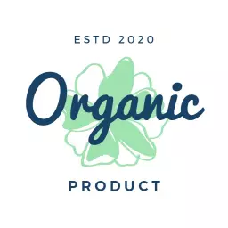 Green Floral Design Showcasing Eco Friendly Organic Product Logo Template