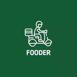 Green Food Delivery Scooter Logo Representing Fast Service Logo Template