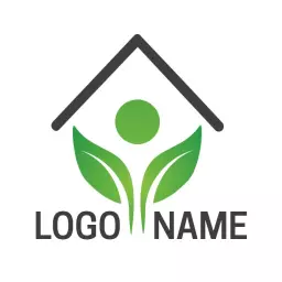 Green Home Design Promoting Eco Friendly Living Logo Template