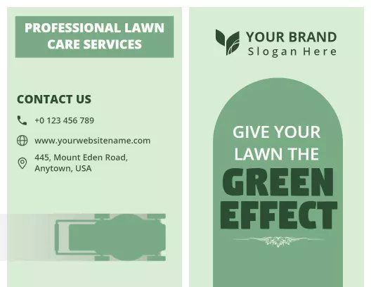 Green Lawn Care Services Professional Maintenance Brochure Template