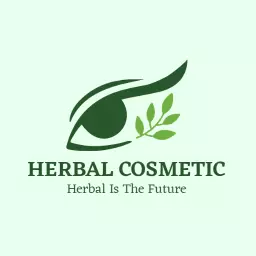 Green Leaf and Eye Symbolizing Herbal Cosmetic Innovations Logo Template