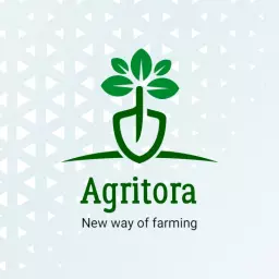 Green Leaf and Shovel Design Promoting Innovative Agriculture Logo Template