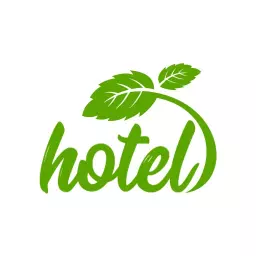 Green Leaf Logo Ideal for Eco-Friendly Hotel Logo Template