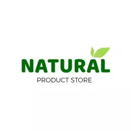 Green Leafy Typography for Eco-Friendly Product Store Logo Template