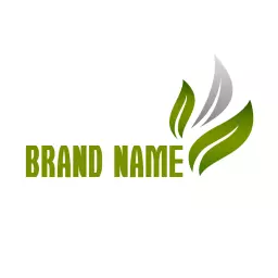 Green Leaves and Modern Design Emphasizing Environment Logo Template