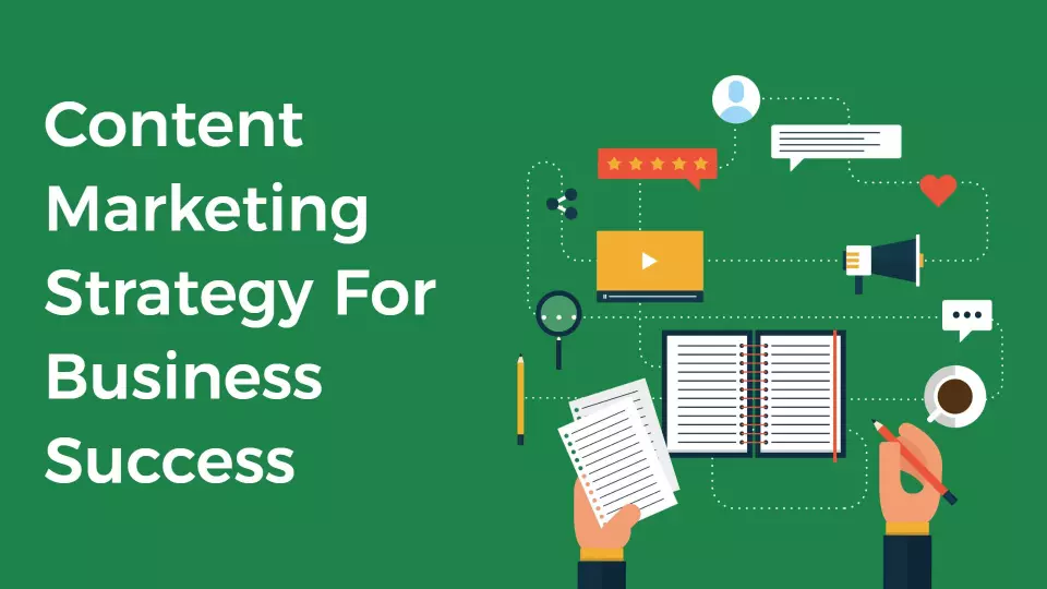Green Minimalist Content Marketing Strategy Overview Presentation Template