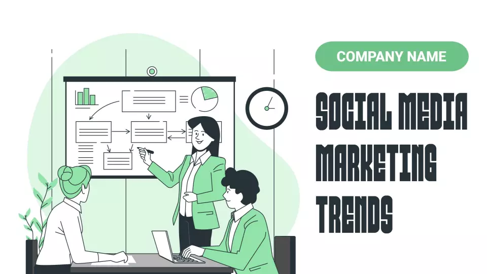 Green Modern Social Media Marketing Strategies Presentation Template
