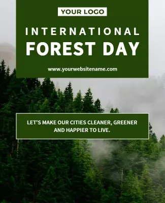Green Nature-Themed International Forest Day Poster Template