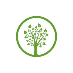 Green Tree Design Emphasizing Nature Within Circle Logo Template