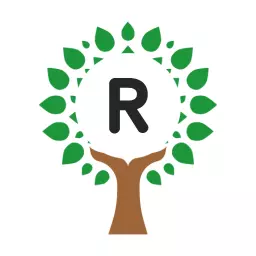 Green Tree Design Featuring Letter R for Alphabet Logo Template