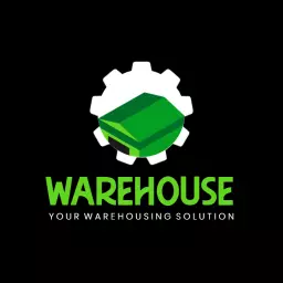 Green Warehouse Design Featuring Logistical Solutions Logo Template
